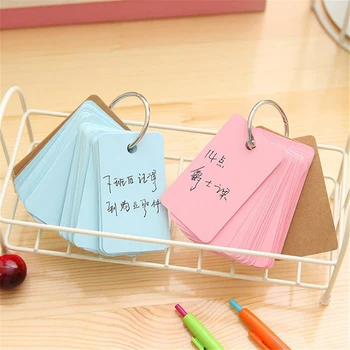 

Portable Memo Pad Loose Leaf Notes DIY Notepad Empty Page Blank Kraft Paper 100 Pages Notepad Word Study Card