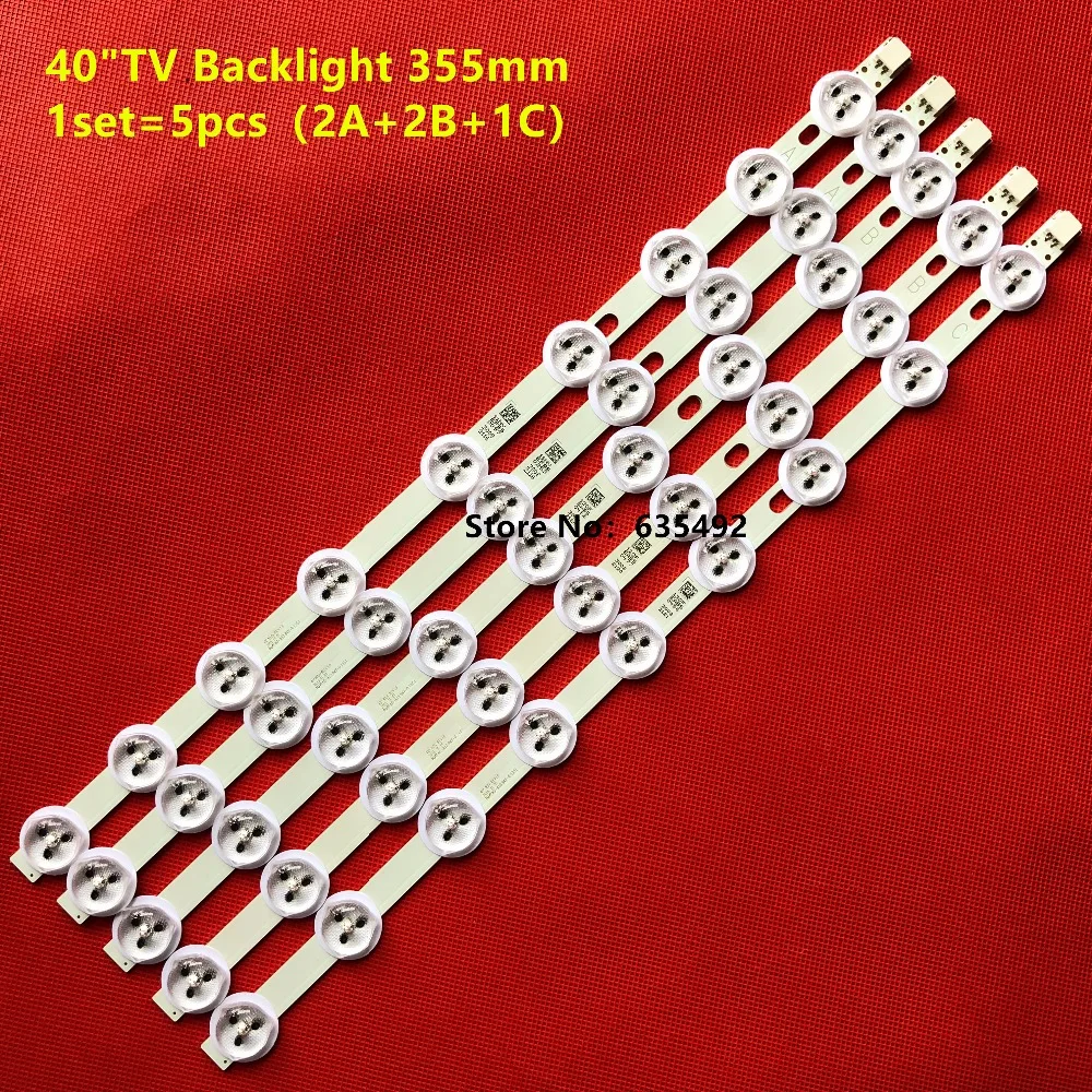 

5set LED Strip 40"NDV A/B/C Type For 39FLHY168D 39FPD274D VES390UNDC-01 VES400UNDS-02 39PF3025D 39FHD-CNOV LC-39LD145K LT-40TW51