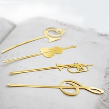 8 шт./лот стиль инструмент закладки музыка записная книжка mark Позолоченные канцелярия Школьные принадлежности marcador де livros 6164