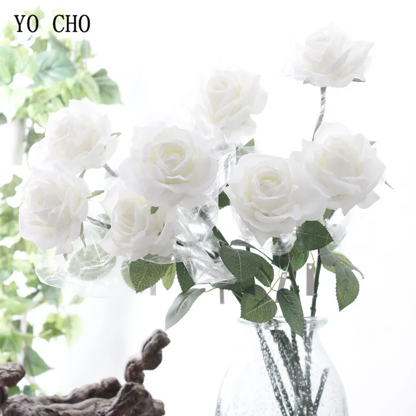 rose artificial flower white peony real touch (52)