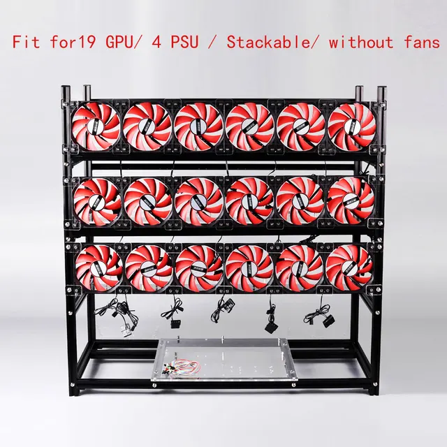 Cheap Stackable Computer Fame 19 Graphics Card GPU USB PCI-E Cable Computer Case BTC LTC ETC Coin Mining Rig Frame Server Chassis Cheap Stackable Computer Fame 19 Graphics Card GPU USB PCI-E Cable Computer Case BTC LTC ETC Coin Mining Rig Frame Server Chassis