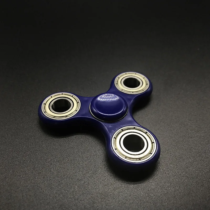 Хороший подшипник Tri-Spinner ABS Спиннер EDC ручной Спиннер для аутизма и СДВГ время вращения длинные антистрессовые игрушки - Цвет: Синий