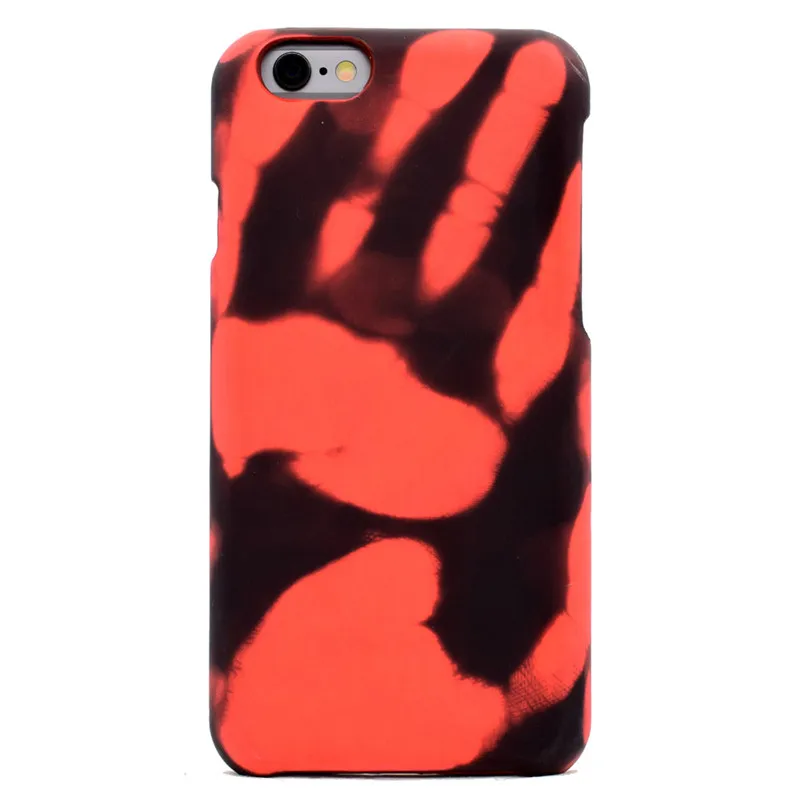 Mate PC caso del sensor térmico para iPhone 6 6s cambio de temperatura inducción suave Carcasas fundas para iPhone 7 7 Plus cubierta protectora