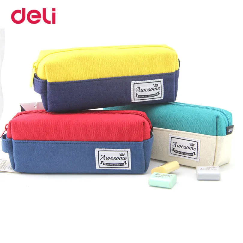 1 шт. разноцветный чехол для карандашей и 2017|pencil bag|deli pencil casecolor bag |
