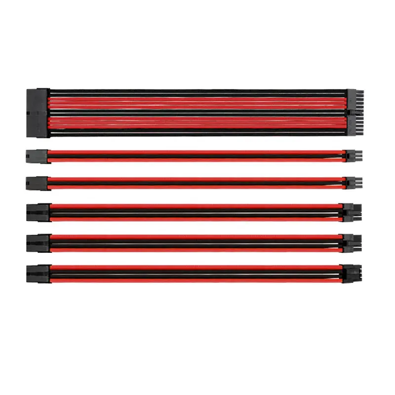 

60cm UL 1007 16AWG Motherboard Multicolor Sleeved Power Extension Cable Set 24Pin/8Pin/6Pin