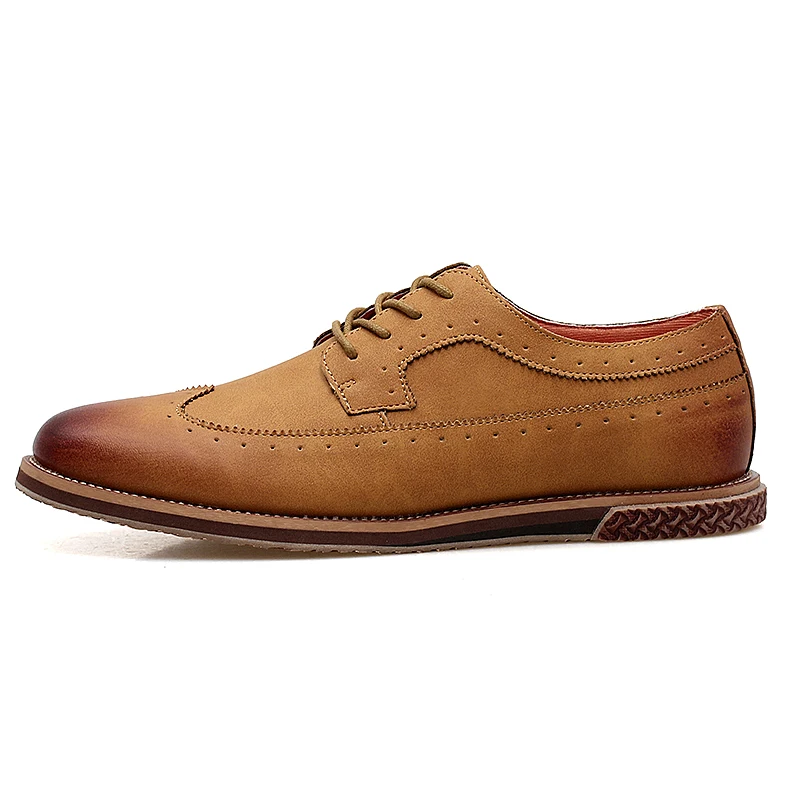 fashion suede leather men shoes elegant male footwear italian office leisure moccasins dress classic brogue oxford shoes for men (13)
