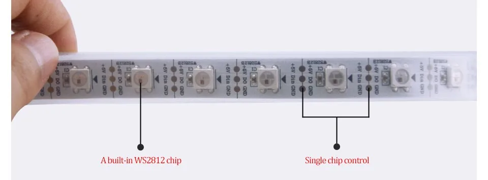 DC 5 V цветной светодиодный RGB полосы WS2812b WS2812 2812 IC IP67) Светодиодная лента с usb-питанием Fita De светодиодная неоновая лампа