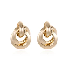 SRCOI, классический дизайн, двойной узел, серьги, золото, серебро, цвет, крошечная витая личность, минималистичный тренд, женские серьги-гвоздики из сплава