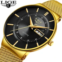 Relogio Masculino 2019 LIGE New Mens Watches Top Brand Luxury Ultra Thin Quartz Watch Men Steel Mesh Strap Waterproof Gold Watch Relogio Masculino 2019 LIGE New Mens Watches Top Brand Luxury Ultra Thin Quartz Watch Men Steel Mesh Strap Waterproof Gold Watch