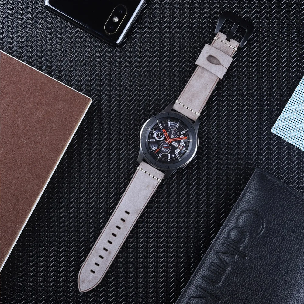 Совместимые samsung S3 полосы Белый Туман воск масло воск кожи 22 мм для samsung Galaxy Watch 46 мм SM-R800 быстросъемный ремешок на запястье