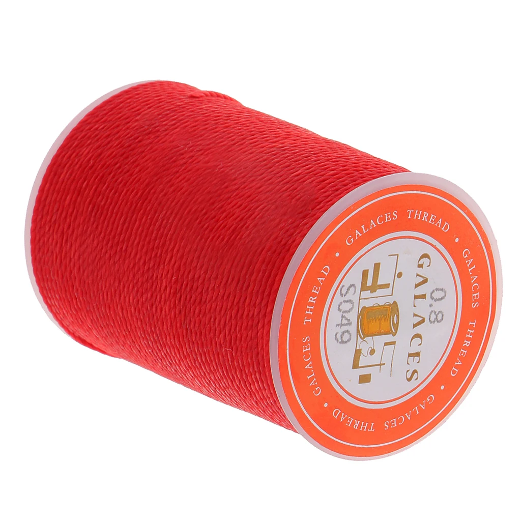 5 Rolls 55M 0.8mm Durable Round Waxed Thread Wax String Leather Sewing Stitching Jewelry Craft