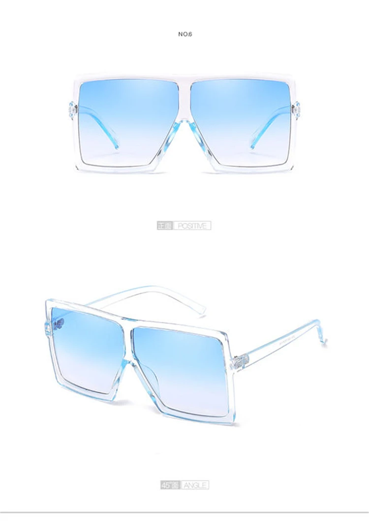 oversized rimless sunglasses square big black one piece lens yellow sun glasses for women men 2018 uv400 (4)