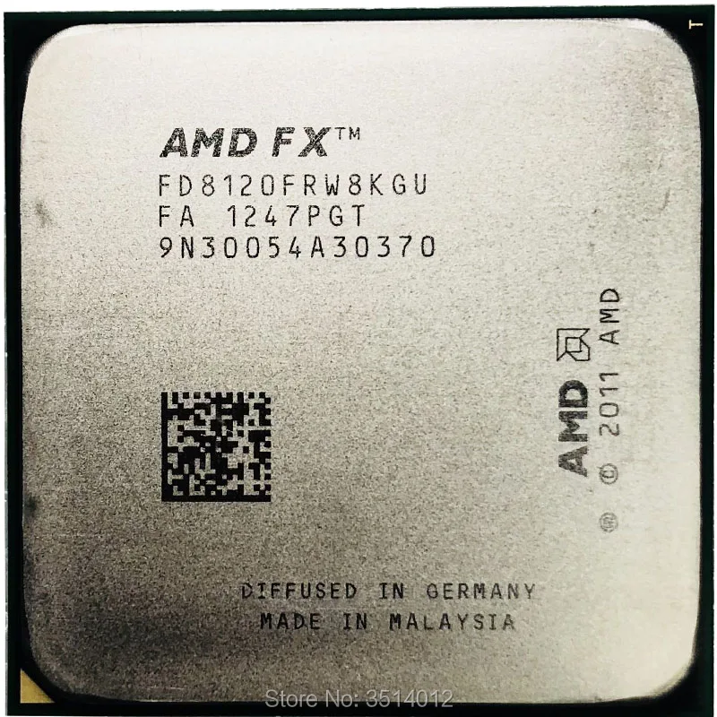 Процессор AMD FX серии FX-8120 FX 8120 125 Вт 3,1 ГГц Восьмиядерный процессор FD8120FRW8KGU Socket AM3