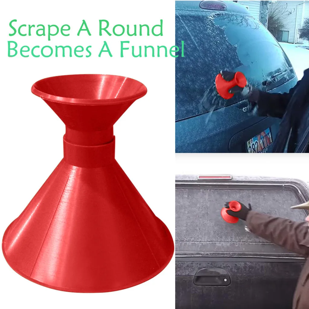 

CARPRIE Scrape A Round Magic Cone-Shaped Windshield Car Ice Scraper Snow Becomes A Funnel Snow Scraper Shovel Tool #30