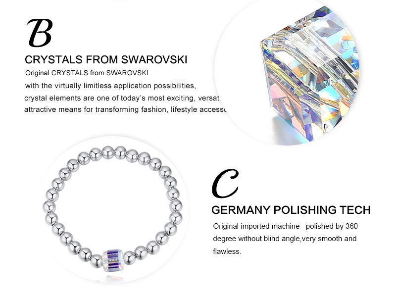 Бусин Шарм браслет для Для женщин Кристалл Pulseira Для женщин вечерние свадебные индийский ювелирные изделия с элементами Swarovski