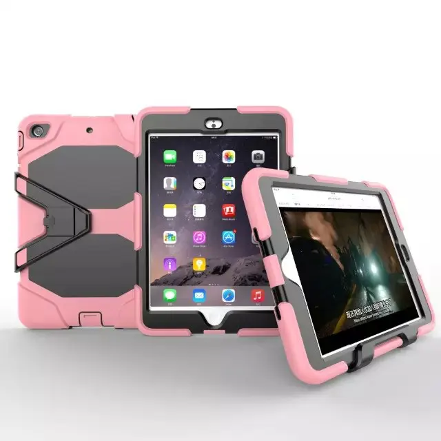 Для Apple Ipad Mini 4 ударопрочный гибридный защитный чехол с откидной подставкой для всего тела с защитной пленкой для передней панели