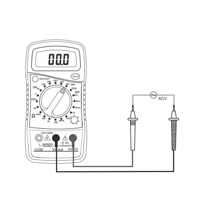 1 шт. DT830L мультиметр Цифровой AC/DC Ручной Амперметр токовый зажим клещи Вольтметр Амперметр мультиметр тестер мультиметр