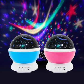 

Music Rotating Star Moon Sky LED Night Light Projector Lamp Battery USB Power Projection For Children