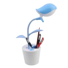 ICOCO креативные милые птицы на дереве форма светодиодный USB перезаряжаемая Лампа защитная лампа для чтения Penholder бренд