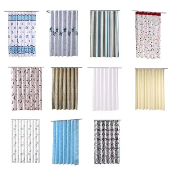 

Hotel/Home Bathroom Shower Curtain Mildew Resistant Machine Washable with 12 Hooks