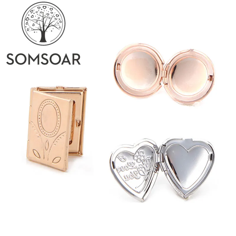 

Somsoar Jewelry personalized customization Photo Slide Charms round heart square can stick Kids/family/Lover's Photo on it