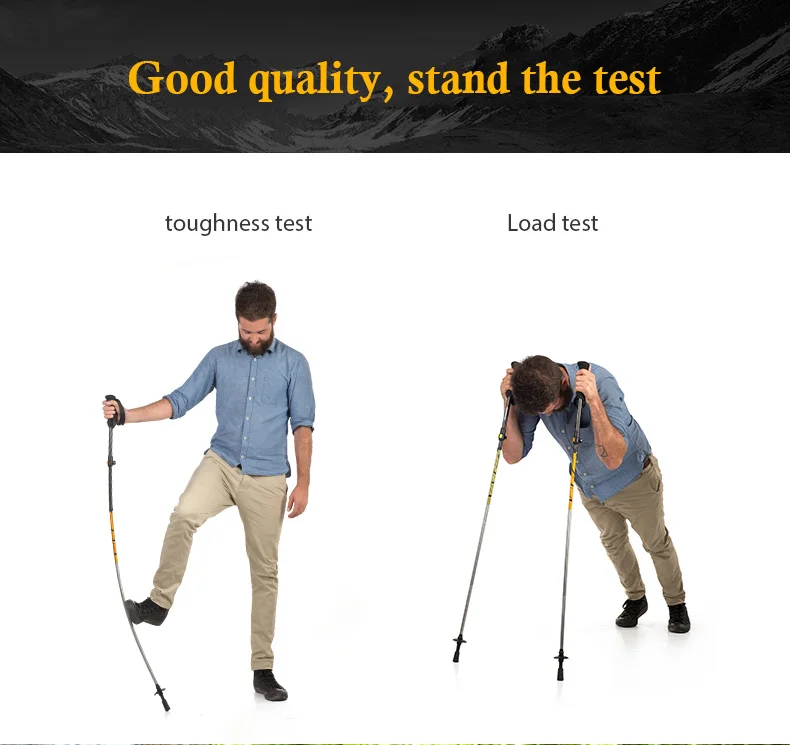 Seção de Fibra de Carbono Naturehike Bengala Ultraleve Ajustável Trekking Pole 135cm 234g 5 22 Esporte e Lazer