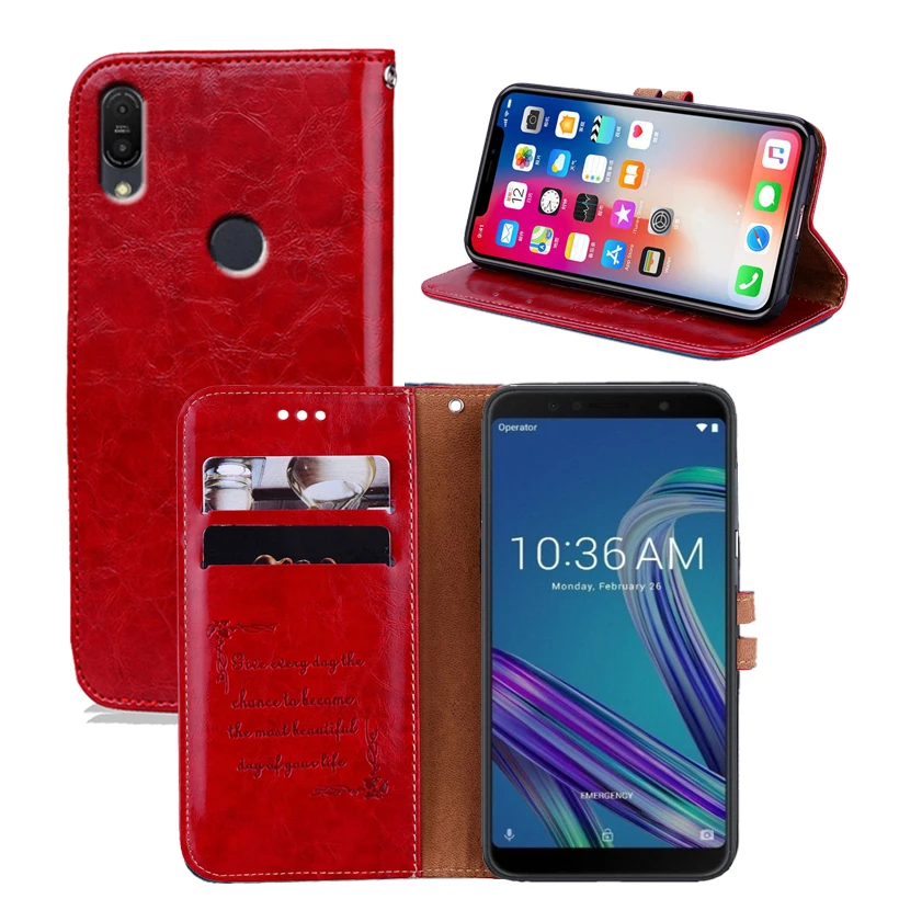 Роскошный чехол книжка из искусственной кожи для ASUS ZenFone Max Pro M1 ZB602KL ZB602 KL ZB 602KL