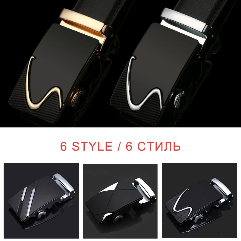 

Leather Strap Male Automatic Buckle Belts For Men Authentic Girdle Trend Men's Belts Ceinture Fashion Designer Women Jean Belt