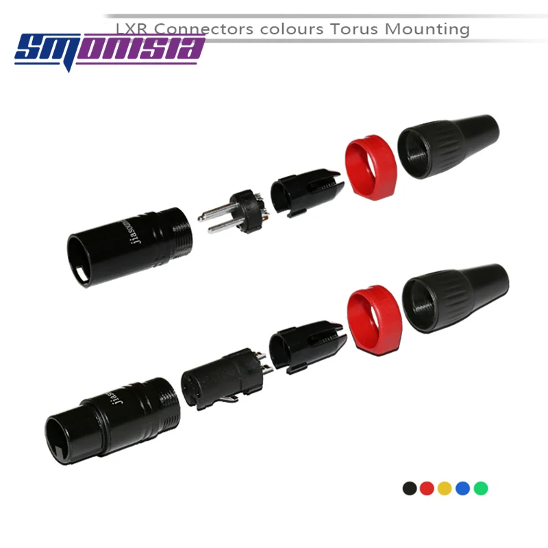 Smonisia 50 шт. кольца для XLR Мужской Женский штекер многоцветное кольцо