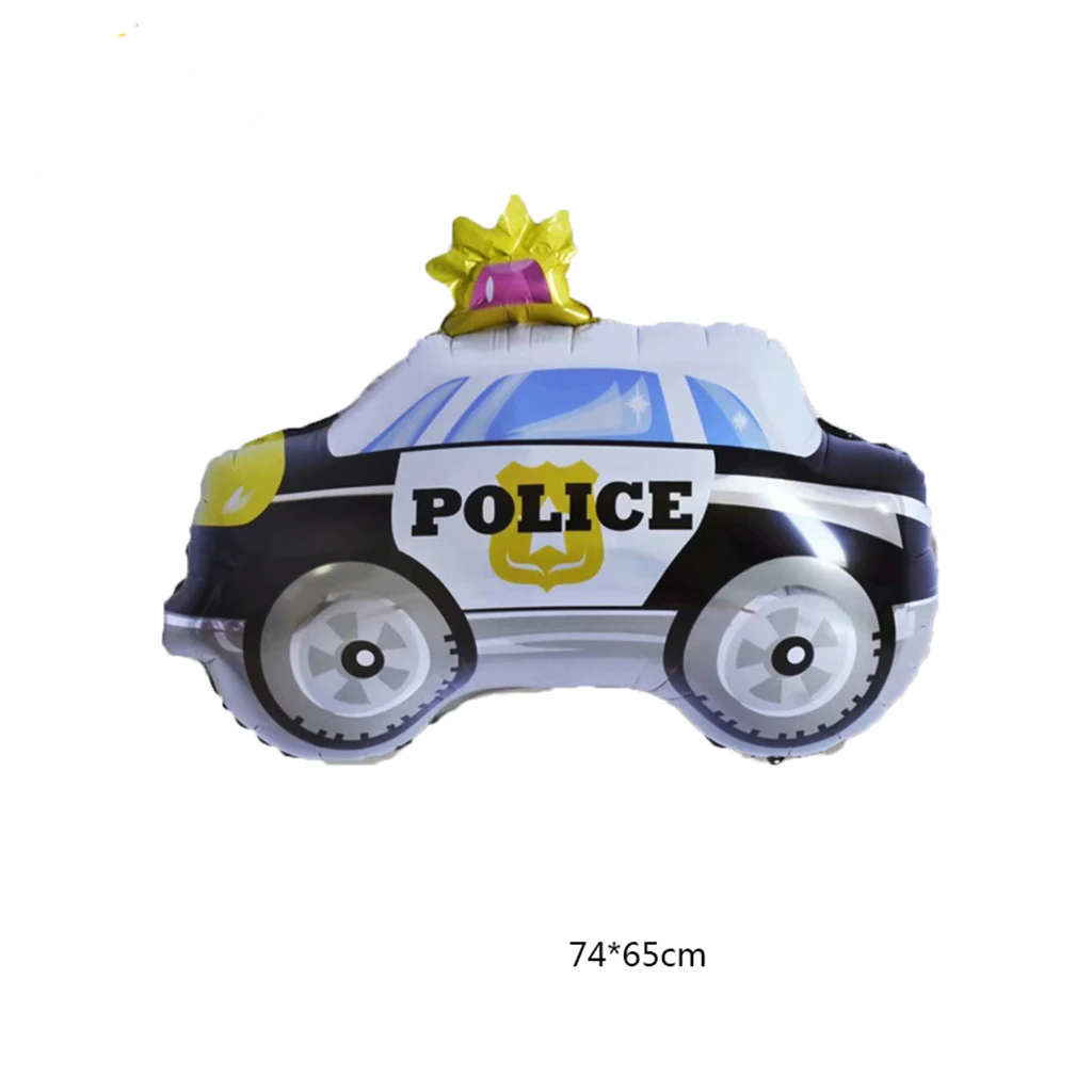 7 Giant Cars Foil Balloon Birthday Party Deocration Truck Police Car Tank