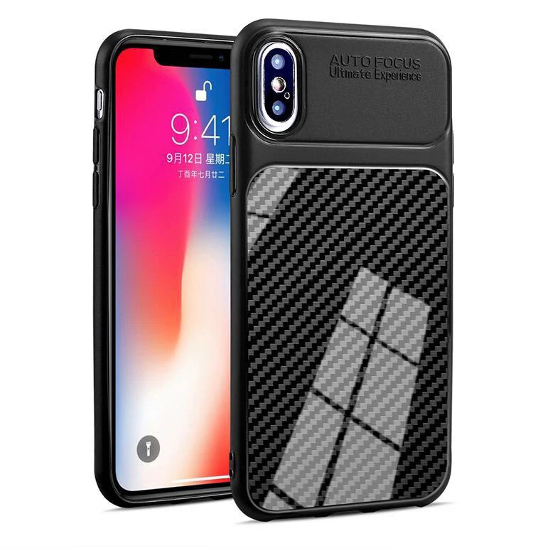 

Carbon Fiber Soft TPU Rugged Case Cover for Apple iPhone 6 6s 7 Plus Silicone Full Protector Rubber Back Fashion Thin Slim Man