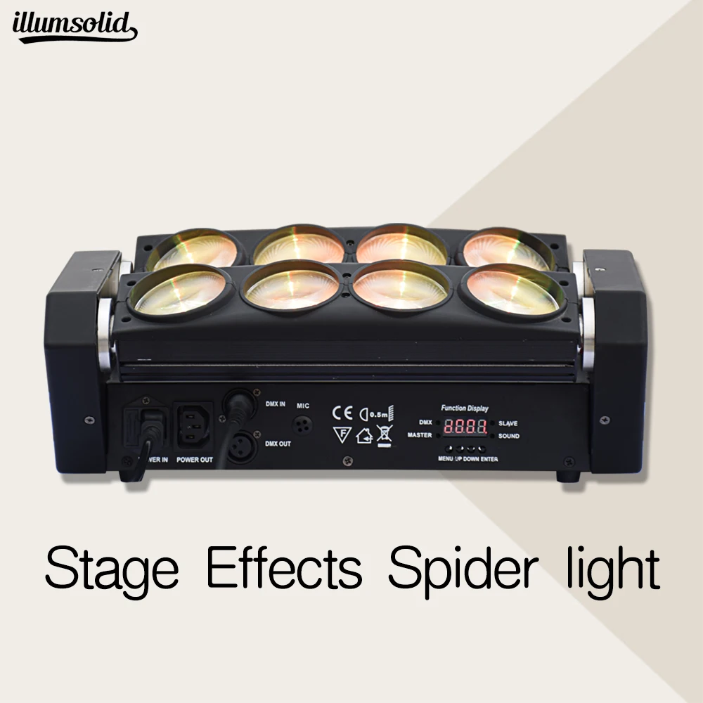 

Moving Head Lights Beam Spider Light 8x12W RGBW with DMX for Party LED Stage Lighting