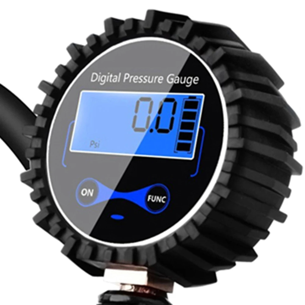 For Car Motorcycle Bike Pressure Gauges Digital Tire Inflator Meter Tester Manometer 3-200 PSI Air Chuck 0-14Bar Mayitr