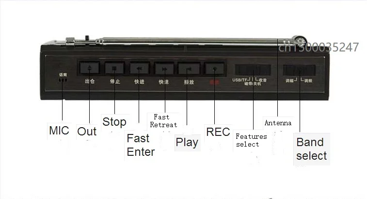 Panda 6503 Радио USB/TF транскрибция магнитофон, лента TF карта транскрибция функция рекордер