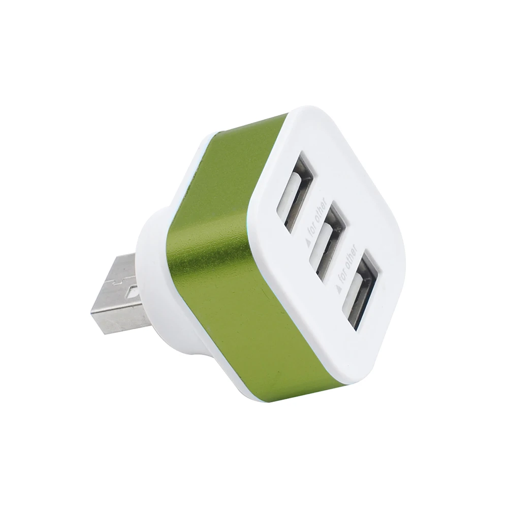 Адаптер 3 Порты и разъёмы USB концентратор телефонный сплиттер из алюминиевого