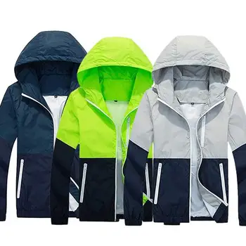 

Fashion Men's Zip Up Hooded Jacket Summer Casual Outdoor Sportwear Windbreaker new