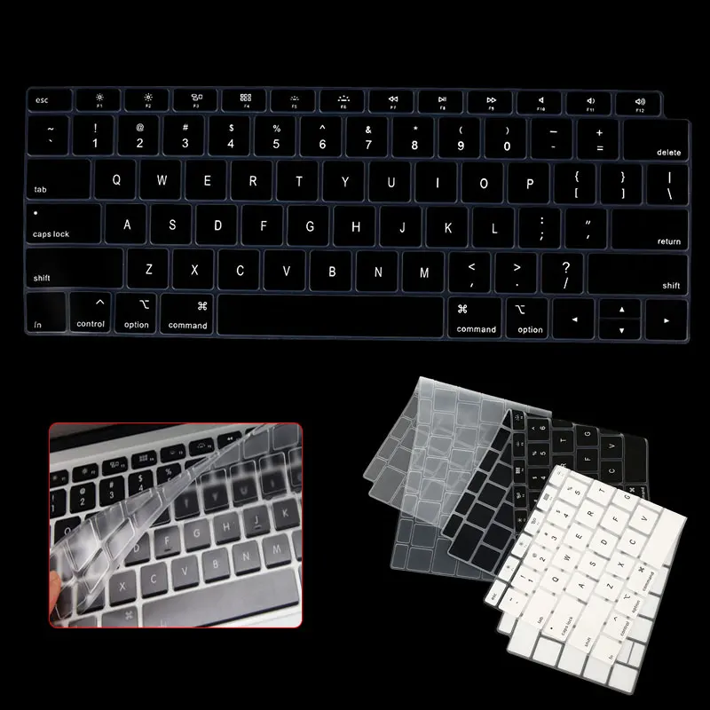 Силиконовый протектор клавиатуры для Macbook Air 13 A1932 США раскладка клавиатуры крышка Водонепроницаемая клавиатура пленка
