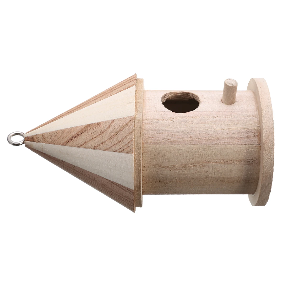 New Wooden Bird House Wall Mounted Birdhouse Hanging Nest with Loop Home Garden Yard Outdoor Decors