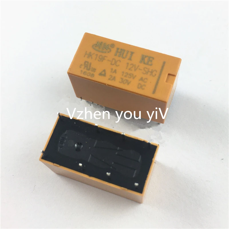 

2pcs/ DC12V 8 pins 2pdt DC 12V SHG Coil DPDT 8 Pin 2NO 2NC Mini Power Relays PCB Type HUI KE HK19F HK19F-DC12V-SHG