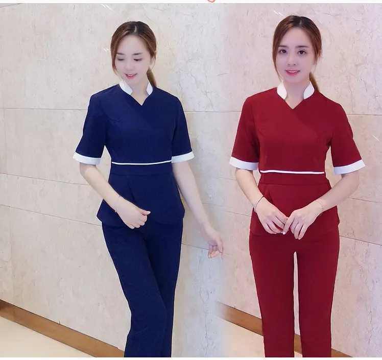 

New Korean Style Spa Tattoo Manicure Work Wear Beauty Salon Foot Spa Foot Technician Work Uniform Women