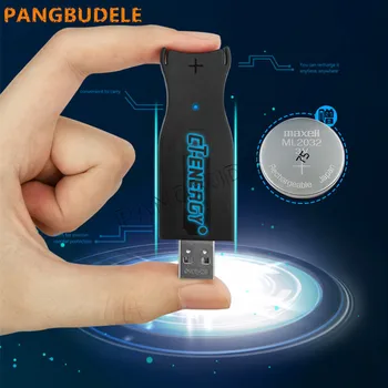 

High-quality NEW USB interface charger 1PCS + 2PCS rechargeable coin cell ML2032 Button Battery .universal ML2025 ML2016 LIR2032