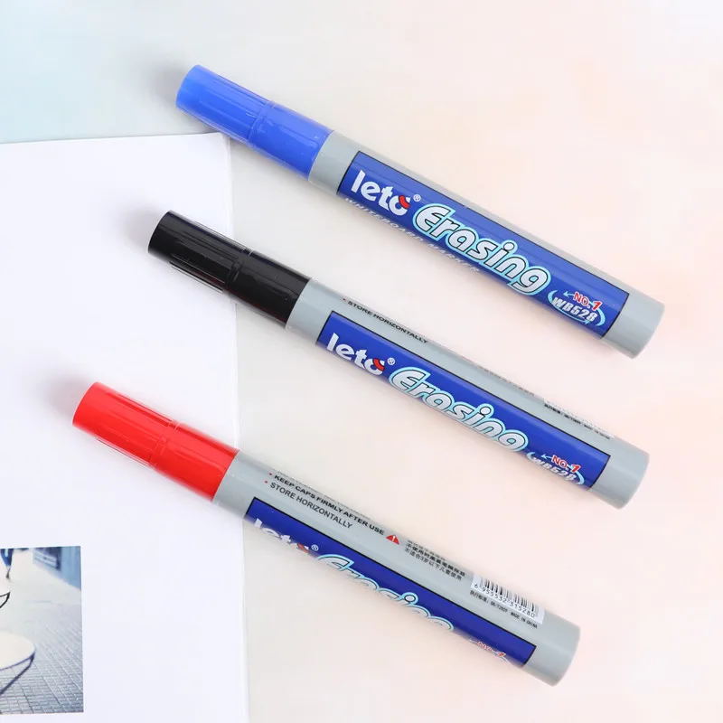 1 pcs High quality felt marker pen black red blue erasable Whiteboard pen writing point 2.8mm for Office school