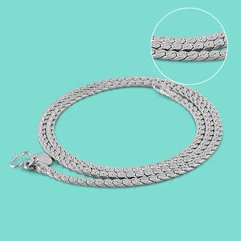 

925 sterling silver necklace for men Classic cool whip necklace Fashion silver Top grade quality Her boyfriend a gift choice