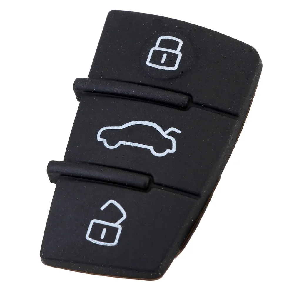 

3 Button Replacement Rubber Pad Remote Key Keyless Fob For Audi A3 A4 A6 TT Q7 D05