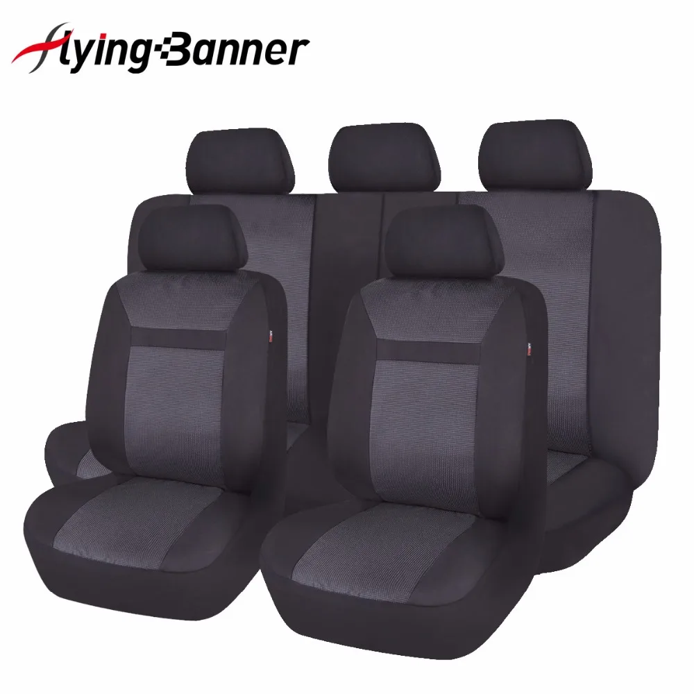 2017 Full Set Car Seat Cover Universal Fashion Jacquard Knitted Auto Seat Covers Car Interior Accessories