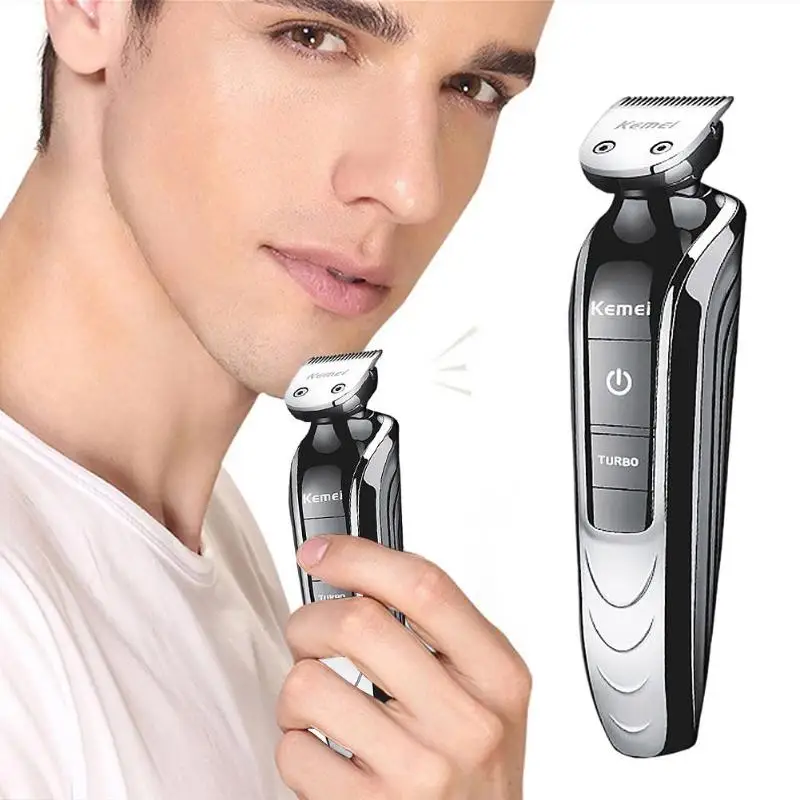 KM-1832 Waterproof Electric hair clipper shaver beard trimmer nose hair rechargeable cutting haircut kit men face care