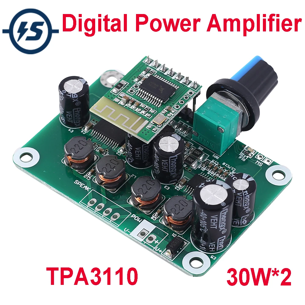 Цифровой стерео аудио усилитель мощности TPA3110 30Wx2 Bluetooth 4 2 плата сделай сам 30 Вт + 8