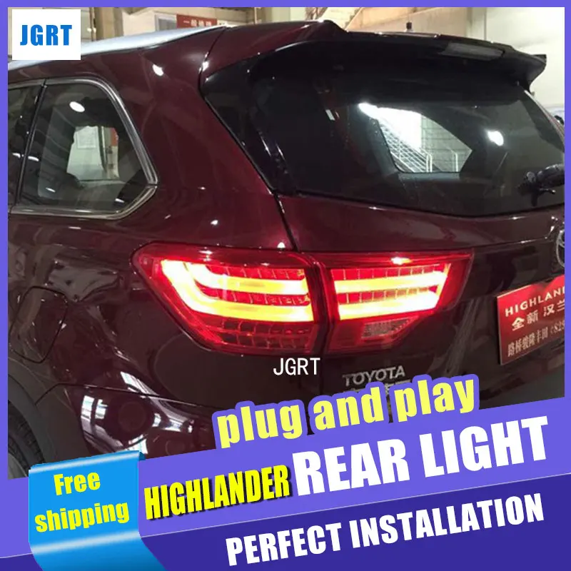 Автомобильный Стайлинг Highlander задняя фара- для Toyota Highlander светодиодный задний фонарь крышка заднего фонаря drl+ сигнал+ тормоз