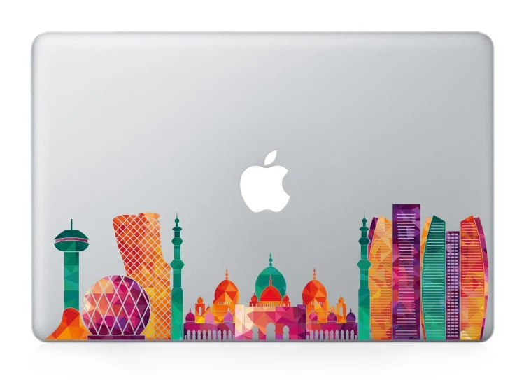GOOYIYO - New Laptop Sticker Famous City Sight Landmark Skins For MacBook Air Pro Retina 11 13 15 Sticker Vinyl Partial Decal