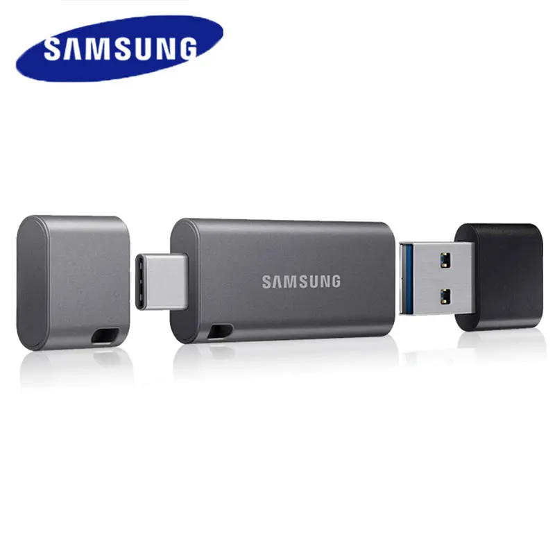 SAMSUNG DUO Plus USB 32 ГБ флэш-накопитель 64 ГБ флэш-накопитель 128 ГБ флэш-памяти Memory Stick 256 ГБ USB 3,1 металлический ключ USB u-диск Тип-C 300 МБ/с